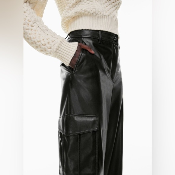 Aritzia Bridger Cargo Pant faux leather - Picture 2 of 8